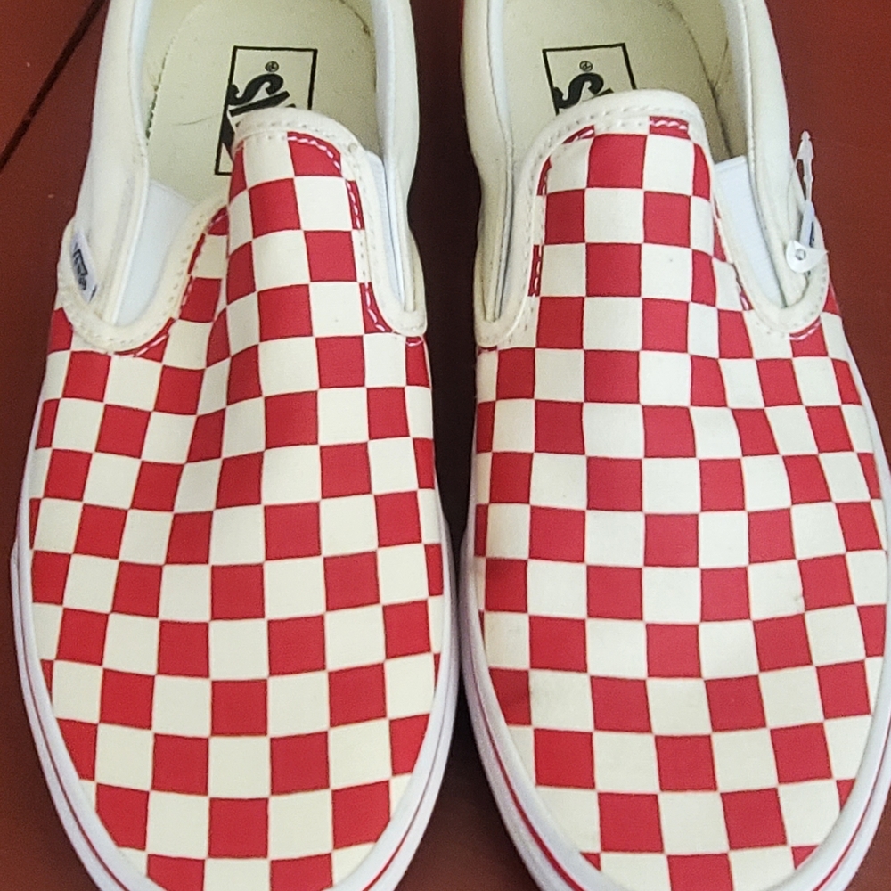 Vans Classic Slip-On 'Checkerboard Red' Red/White